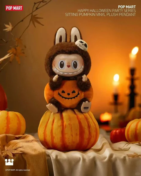 labubu happy halloween party sitting pumpkin the monsters vinyl face plush dolls pendant 600x600